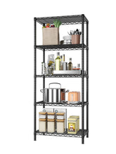 SINGAYE 5-tier wire shelving top view shows sturdy carbon steel frame