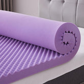 SINWEEK 1.5-inch egg crate topper on a queen bed delivering cooler, breathable comfort