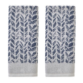 SKL Home Distressed Leaves hand towel close-up shows soft, absorbent Turkish cotton