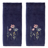 SKL Home Wildflower Field towels embroidery detail highlights colorful floral artistry for bathroom.