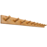 SKOLOO 10-peg bamboo coat rack front view