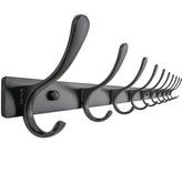 SKOLOO coat rack wall-mounted front view with 10 hooks for space-saving storage