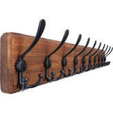 SKOLOO rustic coat rack wall mount with a 38.6-inch plank for organized outerwear.