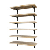 SKYSEN six-piece floating shelves mounted on wall for versatile storage