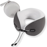 Skytrax Comf neck pillow with ice silk cover closeup for cooling comfort on flights.