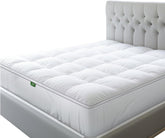 Sleep Mantra topper full-size cover showcases breathable cotton for cooler nights.