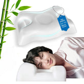 Sleep Sleek Flawless Face Beauty Pillow front view showing neck support and contour