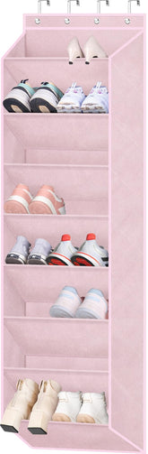 SLEEPING LAMB over-the-door organizer with eight pockets for space-saving storage.