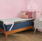 Sleepyhead Twin XL topper unrolled on bed for cooling comfort all night