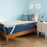 Sleepyhead Twin XL topper on dorm bed for late-night studying and comfort.