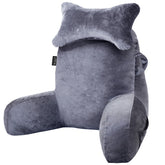 SLIGUY Reading Pillow backrest curve supports neck and shoulders for comfortable bed reading.