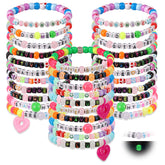 SMAODSGN 32Pcs glow-in-the-dark music bracelets for night festival moments