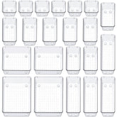Smartake five-size clear drawer organizers for versatile storage