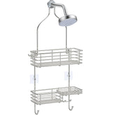SMARTAKE hanging shower head caddy front view showing rustproof storage