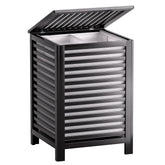 SMIBUY double laundry hamper with lid open showing easy access for sorting