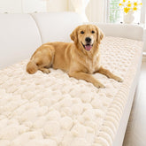 Smiry dog couch cover close-up of fuzzy fabric for pet-friendly protection