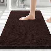 Smiry luxury chenille bath rug with soft pile in 30x20 size for plush feet