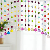 Smongdelis arch door curtain with 20 strings creates a bright, welcoming entrance.