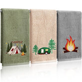 SmoothNovelty camping hand towels 3pc pack for travel and home use