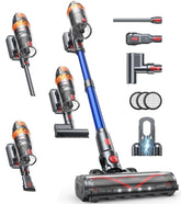 SMOTURE cordless vacuum with 650W motor powering deep carpet cleaning