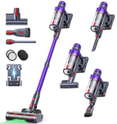 SMOTURE cordless vacuum with LED touch screen for easy mode control and status monitoring