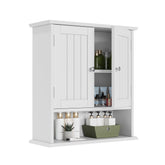 Smuxee white bathroom cabinet wall mounted for compact bathroom storage.