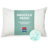 Snuggle-Pedic gel infused memory foam close up for cooling comfort