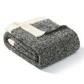 Snuggle Sac Heather Black microfiber close-up showcasing plush texture and warmth.