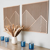 SnugLife mountain wall art panel adds tranquil focal point to the living room