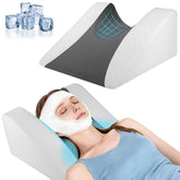 SnugSafe 26° back pillow angled for elevated head and neck support during back sleeping.