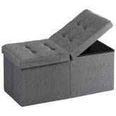 Snuvid storage ottoman 30-inch front view with hidden space for essentials.