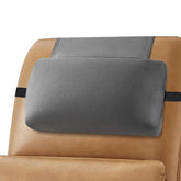 SofGlowly headrest pillow with adjustable strap for secure recliner use