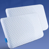 SofGlowly Ultra Thin Pillow on bed for stomach sleeper comfort