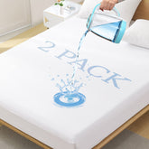 Softhour 2-pack twin-size waterproof protector shields against spills for nightly protection