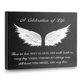 SOITIS funeral guest book cover with frosted hardcover for memorial service.