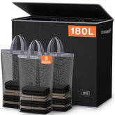 SOLEDI 180L three-section hamper shown with clear partitioning for easy sorting