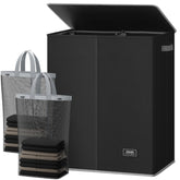 SOLEDI double laundry hamper with lid, highlighting ample capacity for big households.