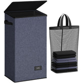 SOLEDI laundry hamper with lid closed showing neat concealed laundry and clean look