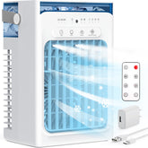 SOLEEY portable air conditioner front view showing compact cooling for any room