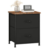 Somdot nightstand front view with two drawers for compact bedside storage.