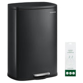 SONGMICS 20-gallon trash can with stainless-steel body for a durable, rust-resistant kitchen.