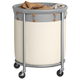 SONGMICS 50.2-gallon rolling basket with wheels for easy transport and sorting.