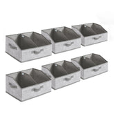 SONGMICS six-basket set with foldable design for flexible organization.