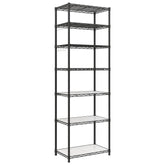 SONGMICS 7-tier shelving unit front view for garage storage