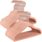 SongMics rose gold velvet kid hanger with non-slip surface for secure clothing.
