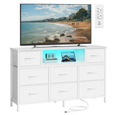 Songmics Bellah dresser with LED lighting for mood-enhancing room ambience