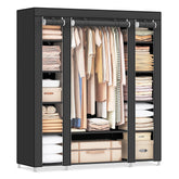 SONGMICS closet wardrobe with dust cover protects clothes from dust