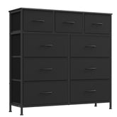 SONGMICS dresser ink black front view for organized bedrooms.