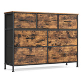 Songmics dresser with steel frame for durable, stable storage in any room.
