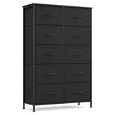 Songmics dresser top surface holds lamps and daily items organized.